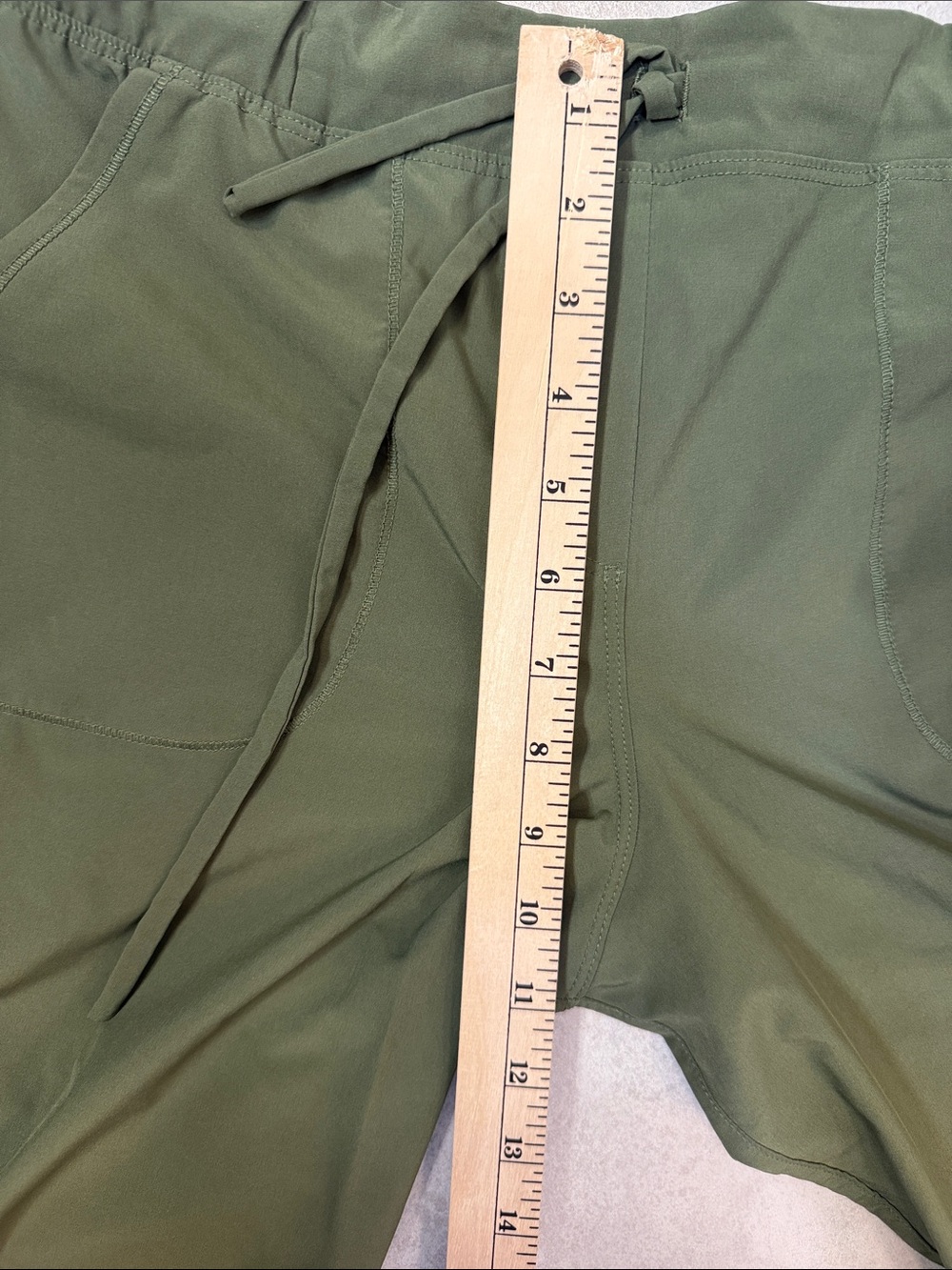 Albion Jetsetter Casual Drawstring Crop Jogger Pants - green/olive Sz XS - Picture 5 of 6